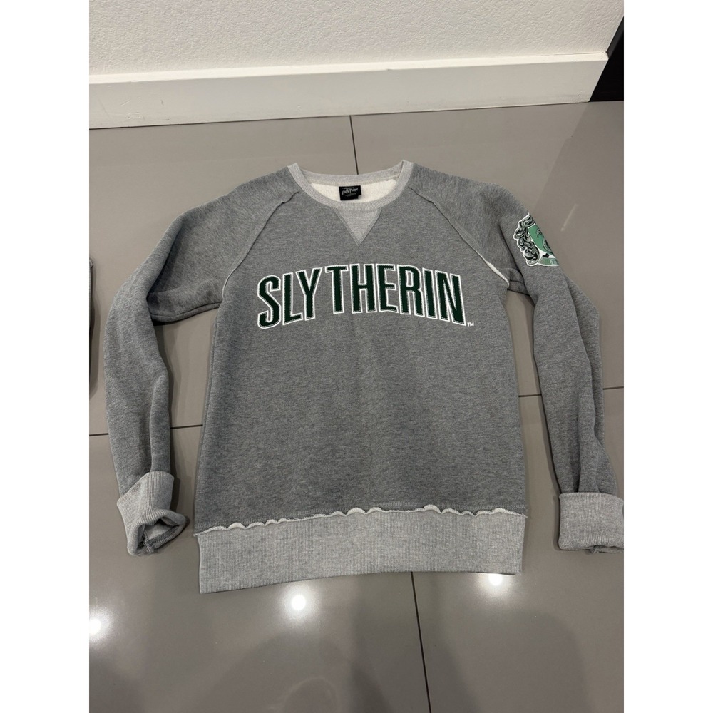 Harry Potter Gray Slytherin House Pullover Sweatshirt XS Universal Studios